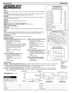 WARRANTY PERFORMANCE Specifications 350DCS