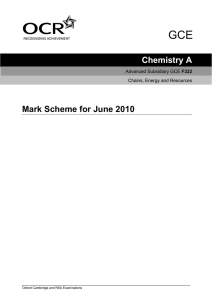 Mark scheme - Unit F322 - Chains, energy and resources