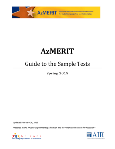 AzMERIT Guide to Sample Tests