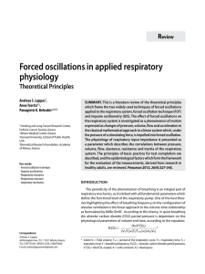 Forced oscillations in applied respiratory physiology Theoretical