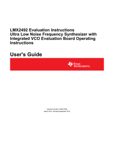 LMX2492EVM Instructions User`s Guide (Rev. D)