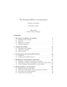 The Riemann-Hilbert correspondence