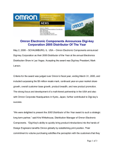 Omron Electronic Components Announces Digi