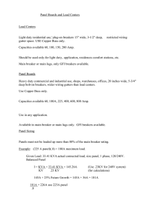 Panel Boards and Load Centers