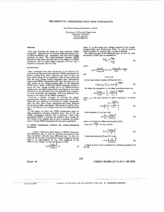 The design of a high-resolution CMOS comparator