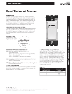 Renu® Universal Dimmer - Leviton Home Solutions