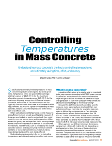 Controlling Temperatures in Mass Concrete