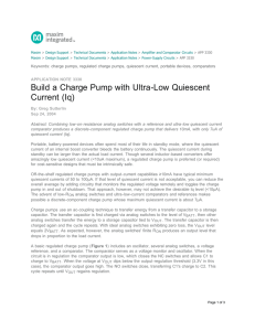 Build a Charge Pump with Ultra-Low Quiescent Current (Iq)