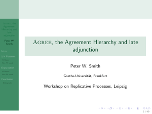 Agree, the Agreement Hierarchy and late adjunction