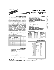 MAX463–MAX470 Two-Channel, Triple/Quad RGB Video Switches