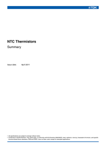 NTC Thermistors - TDK Product Center