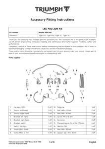 Accessory Fitting Instructions