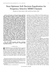 Near-Optimum Soft Decision Equalization for Frequency Selective