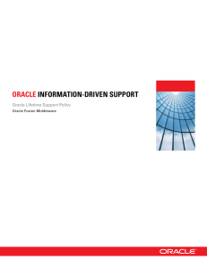 Oracle Lifetime Support Policy for Oracle Fusion Middleware Guide