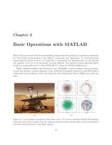Basic Operations with MATLAB