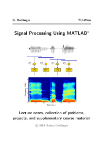 Signal Processing Using MATLAB