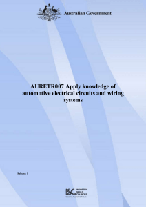 AURETR007 Apply knowledge of automotive electrical circuits and