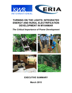 TURNING ON THE LIGHTS: INTEGRATED ENERGY AND RURAL