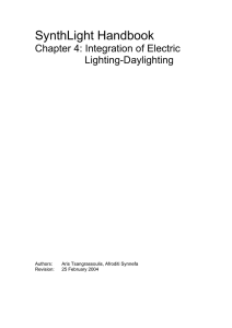 integration of electric lighting-daylighting - new