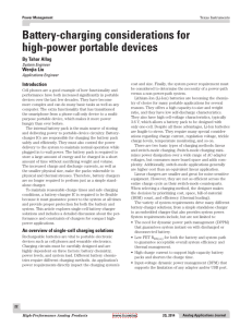 Battery-charging considerations for high