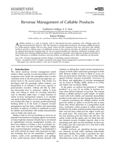 Revenue Management of Callable Products.