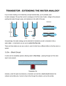TRANSISTOR : EXTENDING THE WATER ANALOGY