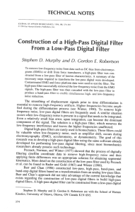 Construction of a High-Pass Digital Filter From a