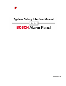 Bosch Alarm Panel - Galaxy Control Systems