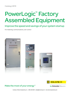 PowerLogic Factory Assembled Equipment