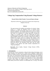 Voltage Sag Compensation Using Dynamic Voltage Restorer