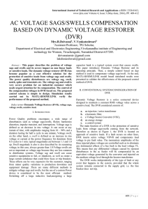 AC VOLTAGE SAGS/SWELLS COMPENSATION BASED ON