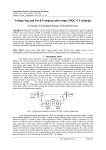 Voltage Sag and Swell Compensation using UPQC-S Technique