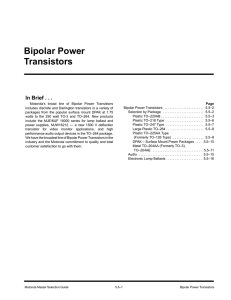 Chapter 5.5 - Bipolar Power Transistors