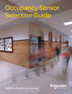 Occupancy Sensor Selection Guide