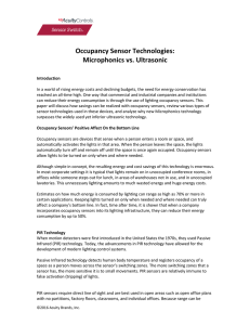 Occupancy Sensor Technologies: Microphonics vs
