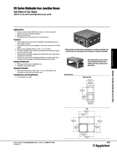 RS Series Malleable Iron Junction Boxes Catalog Pages May 2015