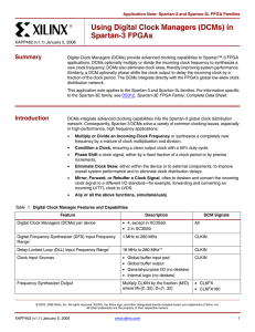 (DCMs) in Spartan-3 FPGAs application note