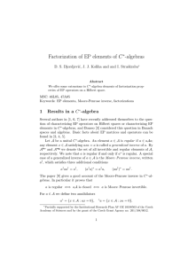 Factorization of EP elements of C -algebras