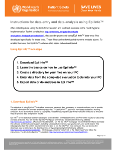 Instructions for data-entry and data