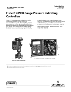 Fisherr 4195K Gauge Pressure Indicating Controllers