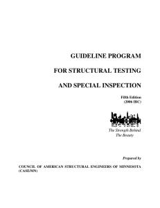 guideline program for structural testing and special inspection