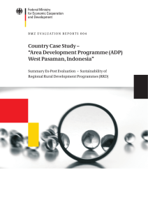 Area Development Programme (ADP) West Pasaman