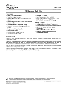 11.3 Gbps Laser Diode Driver