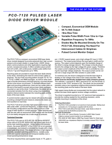 pco-7120 pulsed laser diode driver module