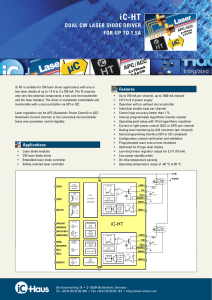 Dual CW laser DioDe Driver For up To 1.5a - iC-Haus