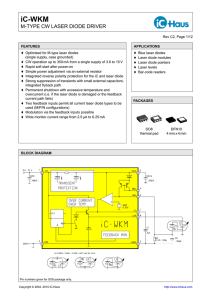 iC-WKM M-TYPE CW LASER DIODE DRIVER - iC-Haus