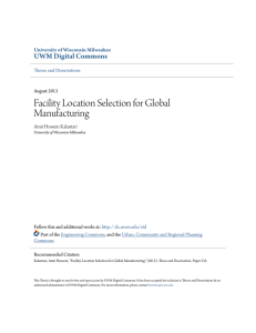 Facility Location Selection for Global Manufacturing