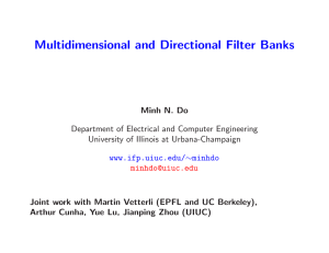 Multidimensional and Directional Filter Banks