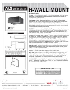 H-WALL MOUNT p1(s) - WLS Lighting Systems