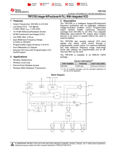 Integer-N/Fractional-N PLL with Integrated VCO (Rev. E)